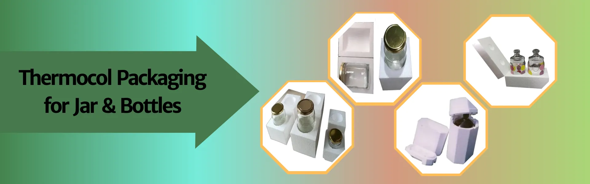 Thermocol Packaging for Jar & Bottles